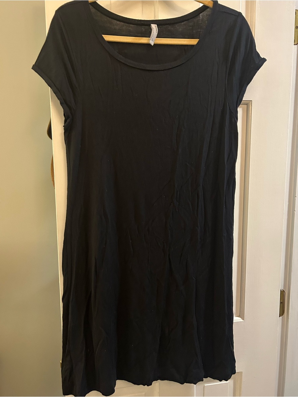 Old Navy Black Short Sleeve Scoop Neck Tunic Tshirt Dress